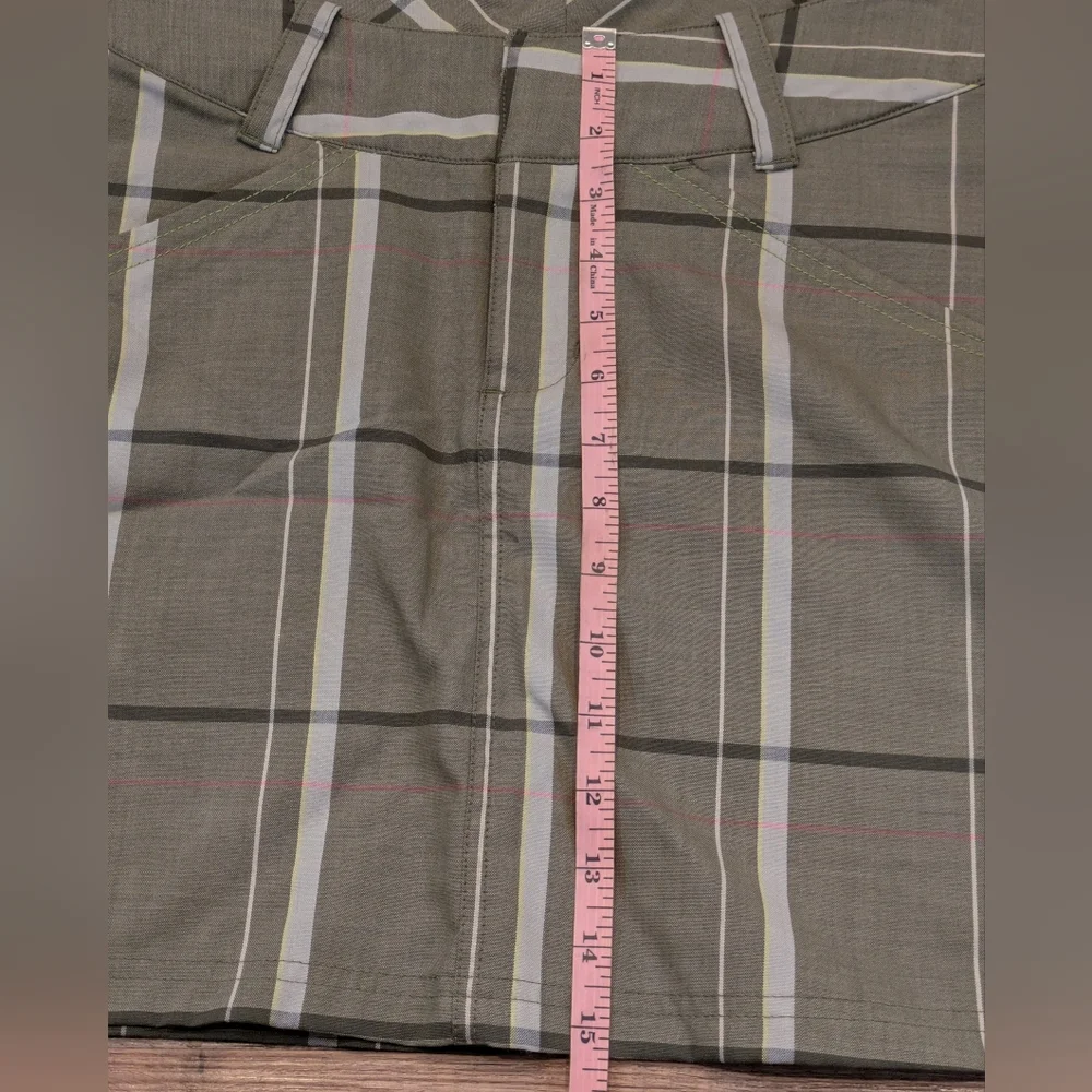 Smartwool Loden Plaid Merino Wool Skirt Golf Outdoors Hiking Sz 2
